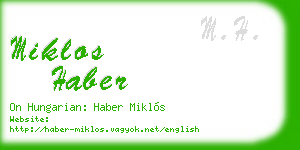 miklos haber business card